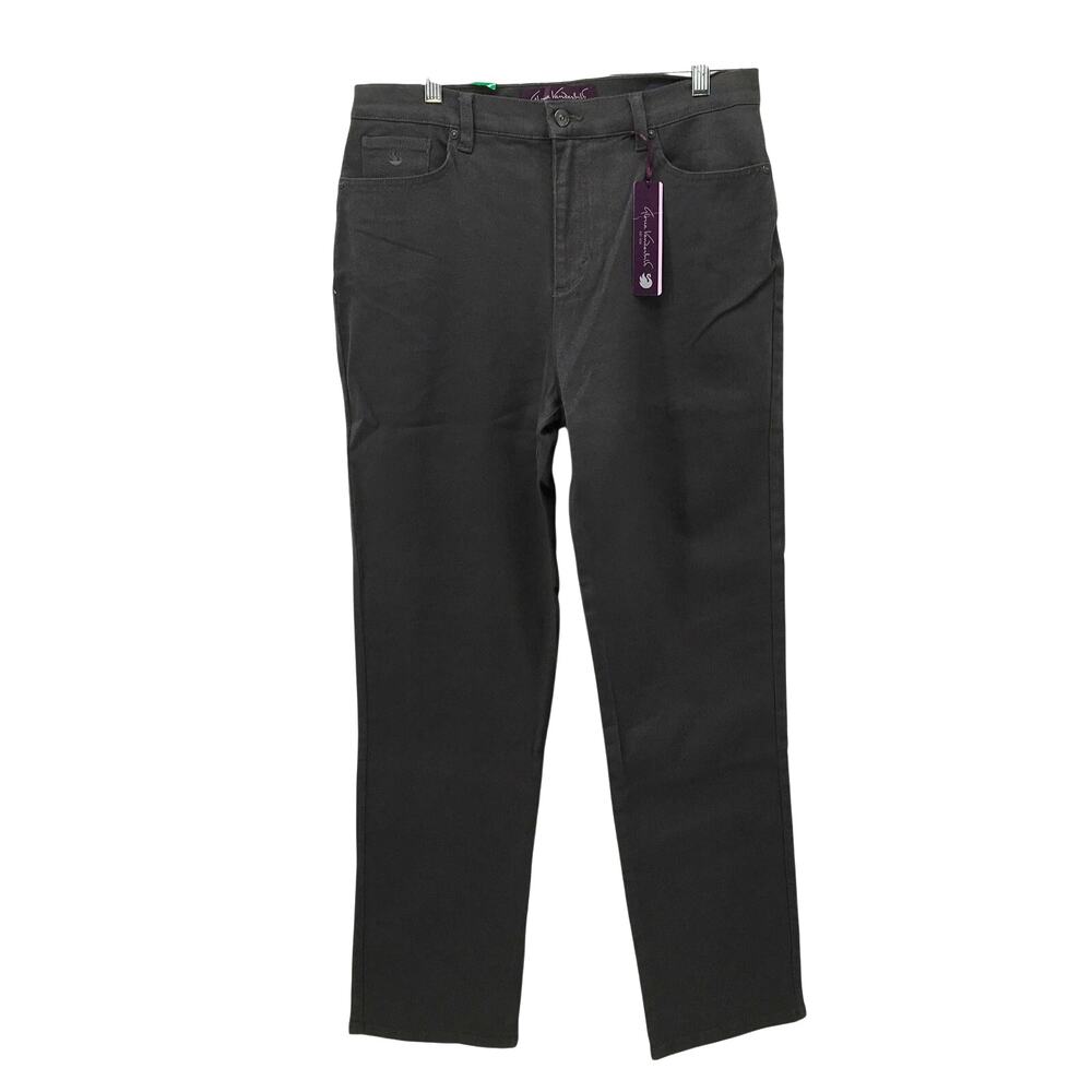 NWT Gloria Vanderbilt Amanda Tapered Classic Gray Jeans 12 Average